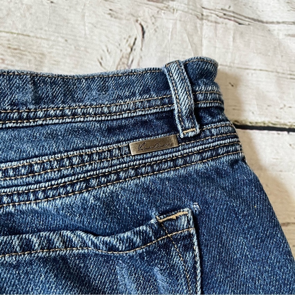 KanCan High Waist Distressed Denim Shorts Size 28 - Picture 9 of 11